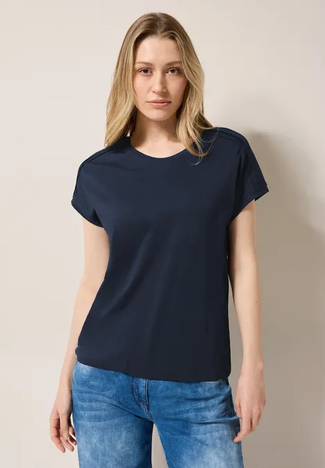 Shirt in Unifarbe universal blue
