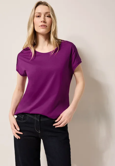 Shirt in Unifarbe anemone pink