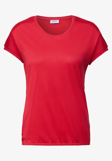 Shirt in Unifarbe glazed apple red