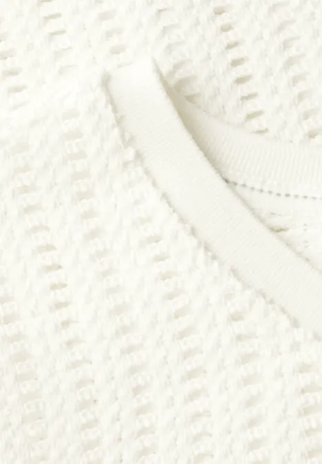 Ajour T-Shirt vanilla white