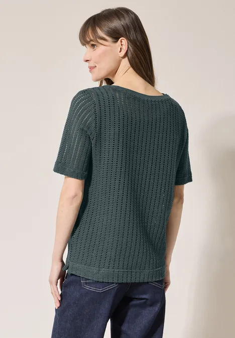 Ajour T-Shirt slate khaki