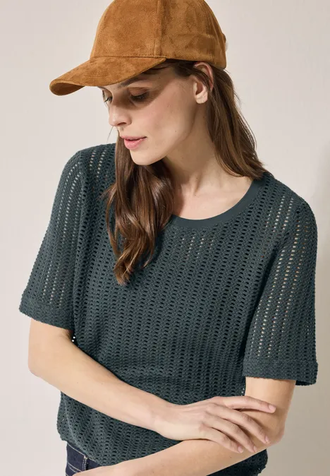 Ajour T-Shirt slate khaki