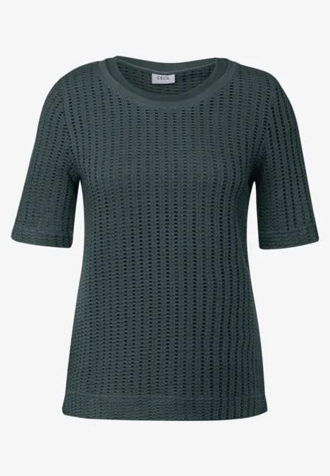 Ajour T-Shirt slate khaki