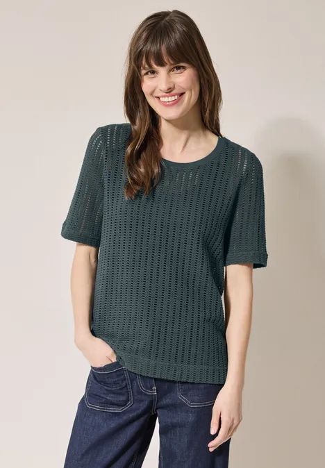 Ajour T-Shirt slate khaki