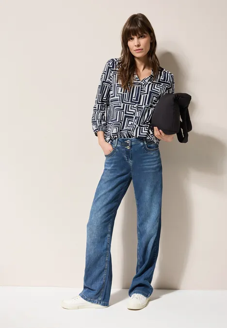 Shirt im Tunika-Look universal blue