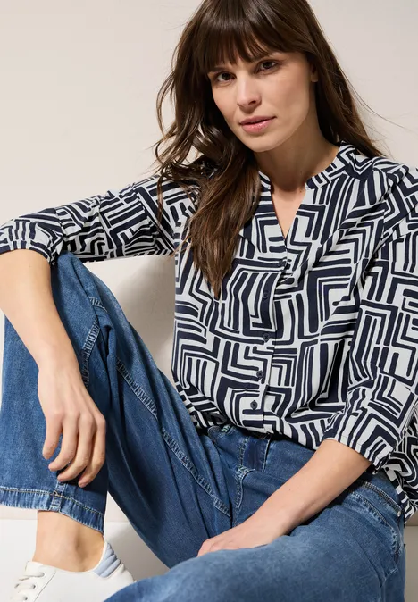 Shirt im Tunika-Look universal blue