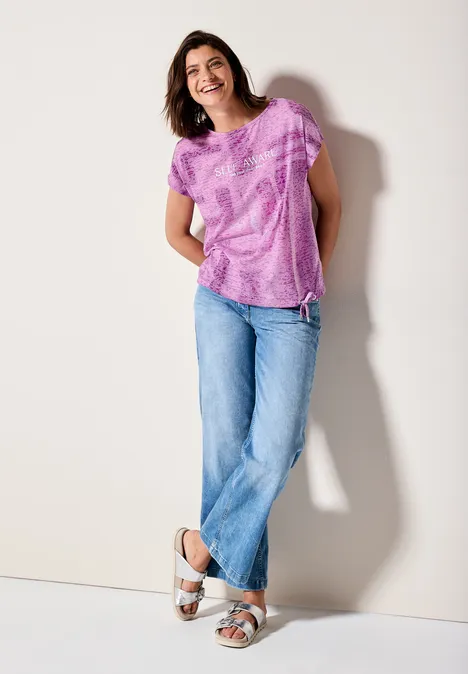 Shirt in Ausbrenner-Optik anemone pink
