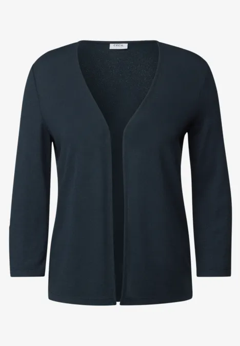 Offene Strukturjacke universal blue