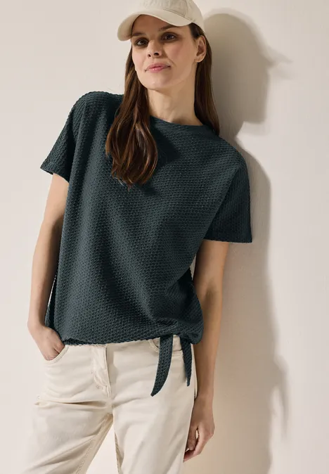 T-Shirt mit Struktur slate khaki