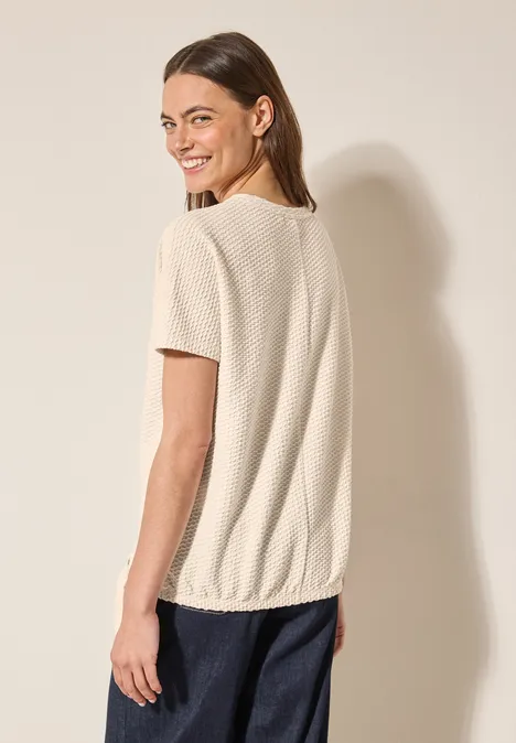 T-shirt structuré light beige