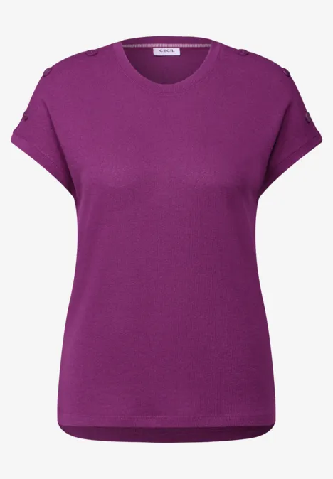 Strukturshirt mit Knöpfen anemone pink