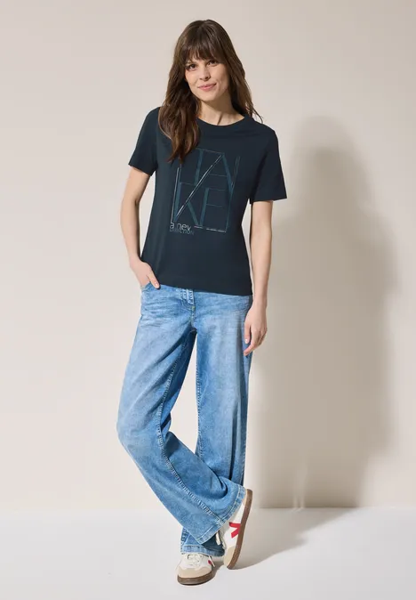 Shirt mit Artwork universal blue