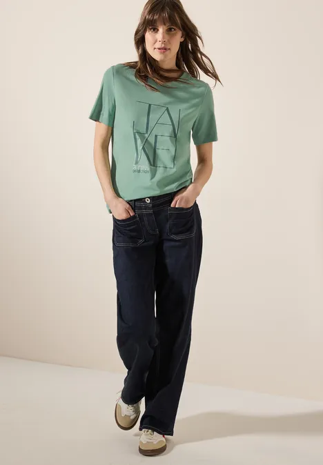 Shirt mit Artwork matcha green