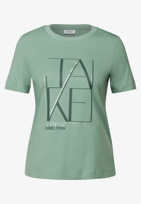 Shirt mit Artwork matcha green