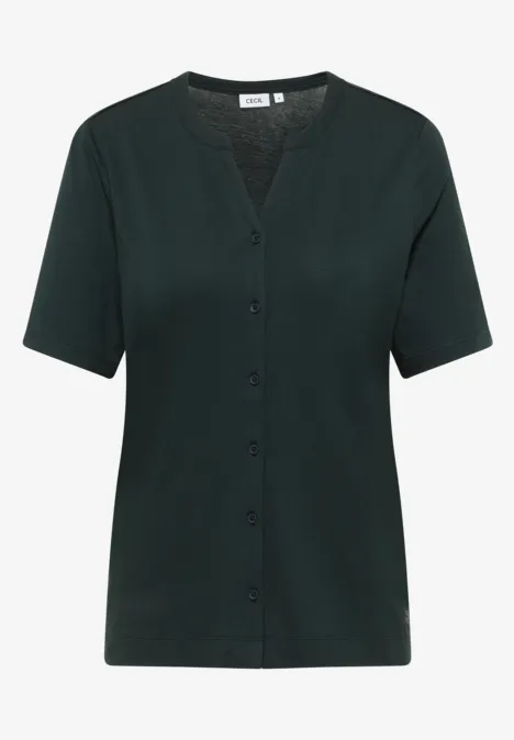T-Shirt im Tunika-Look ink green