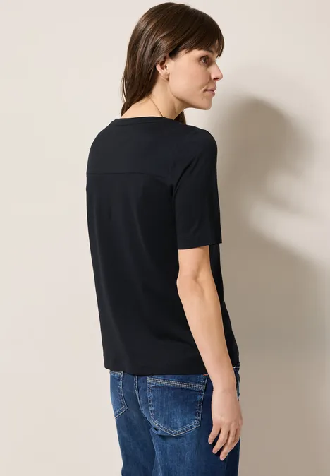 Shirt im Tunika-Look Black
