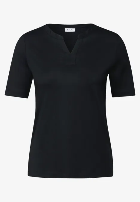 Shirt im Tunika-Look Black