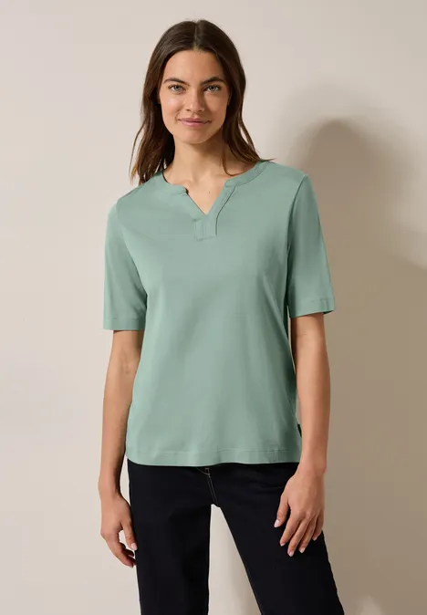 Shirt im Tunika-Look matcha green