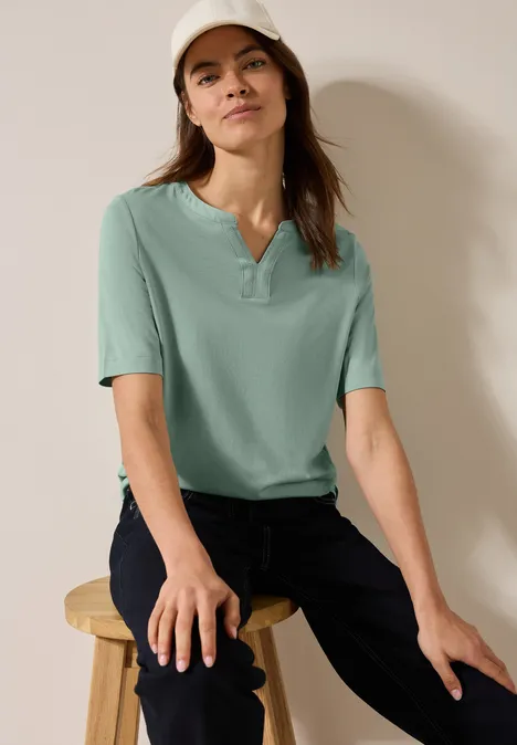 Shirt im Tunika-Look matcha green
