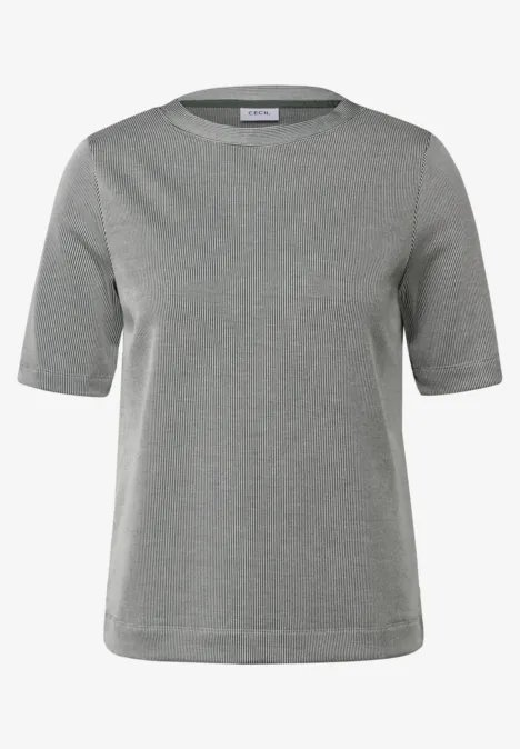 Gestreiftes Shirt slate khaki