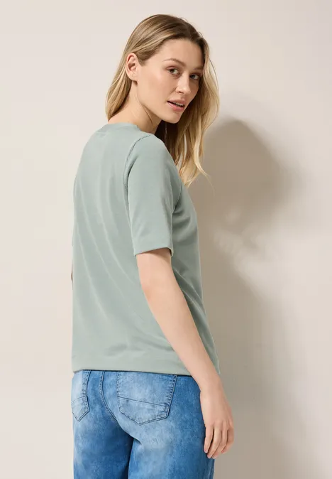 Gestreiftes Shirt matcha green