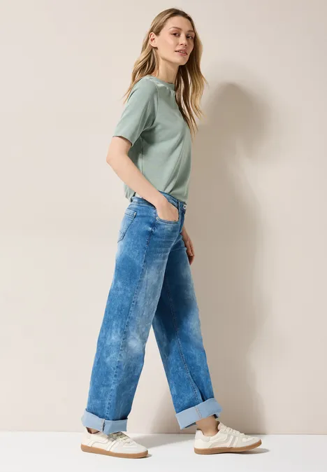 Gestreiftes Shirt matcha green