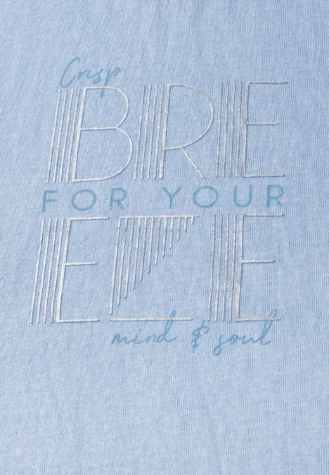 Leinen-Look T-Shirt pastel blue
