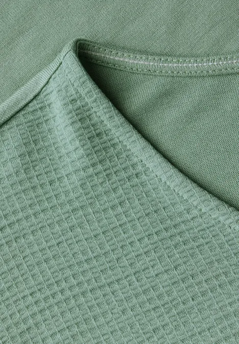 Strukturmix T-Shirt matcha green