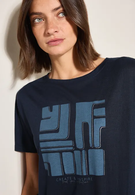 Shirt in Leinen-Optik universal blue