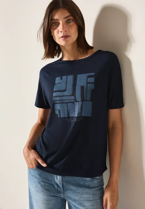 Shirt in Leinen-Optik universal blue