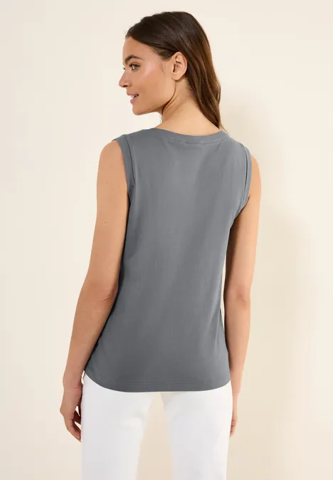 Top in Unifarbe graphite light grey