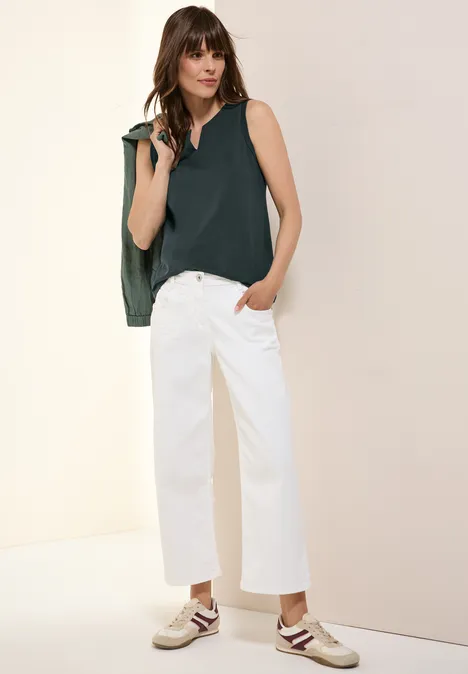 Top in Unifarbe slate khaki