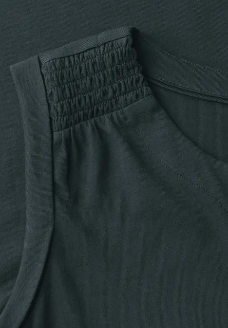 Top in Unifarbe slate khaki