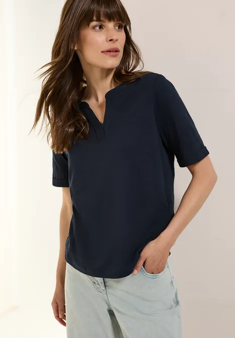 T-Shirt im Tunika-Look universal blue