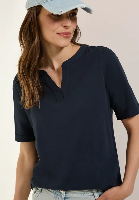 T-Shirt im Tunika-Look universal blue