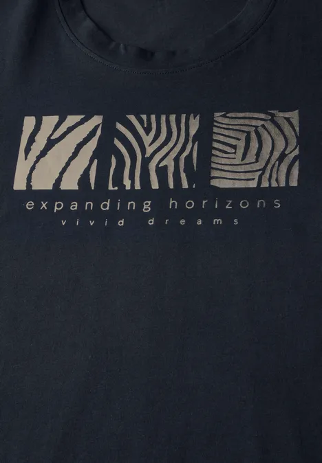T-Shirt mit Frontprint universal blue