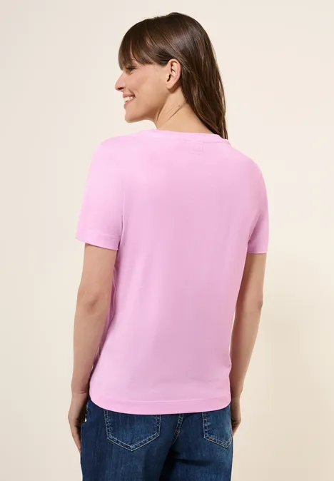 Shirt met print aan de voorkant cherry blossom pink
