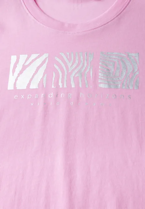 Shirt met print aan de voorkant cherry blossom pink
