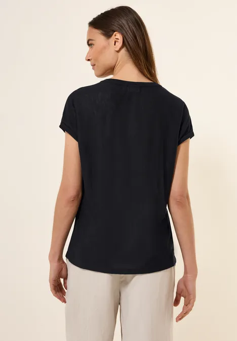 Shirt mit Stick-Muster Black