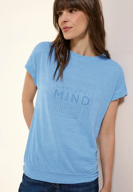 Shirt im Ausbrenner-Look fresh light blue