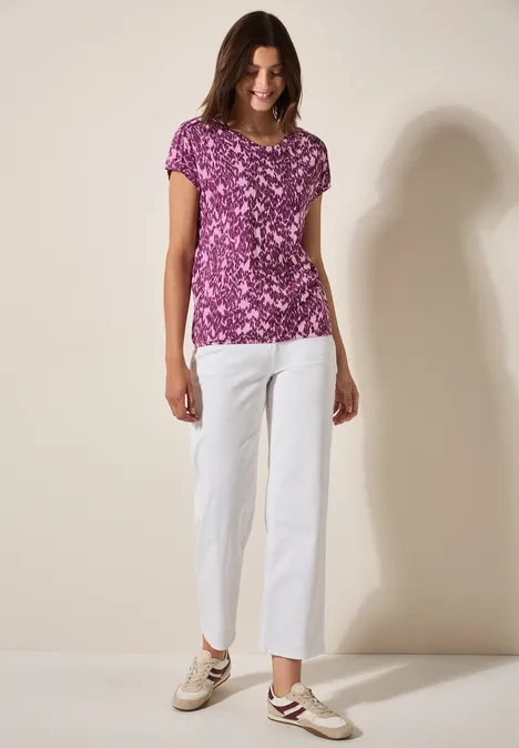 T-Shirt mit Minimal Print cherry blossom pink