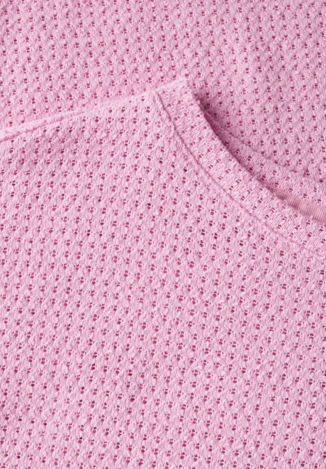 Struktur-T-Shirt cherry blossom pink
