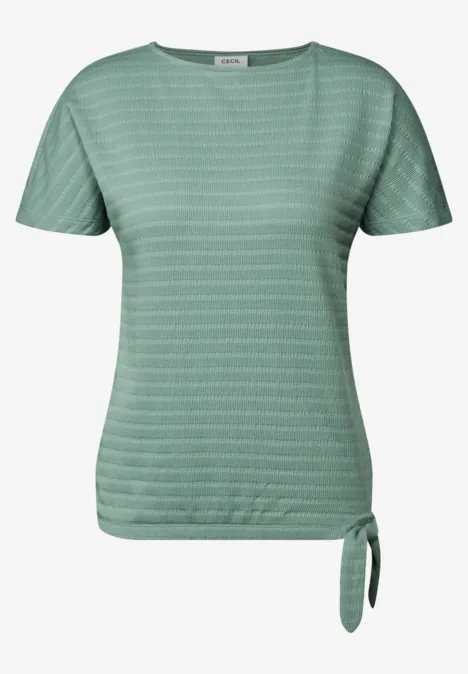 T-Shirt in Smok-Optik matcha green