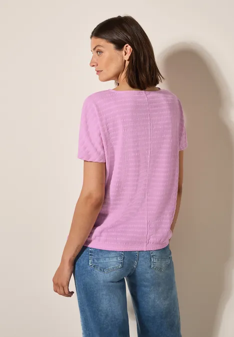 T-Shirt in Smok-Optik cherry blossom pink