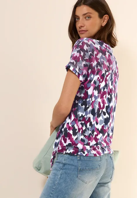 T-Shirt mit Meshdetail vanilla white T-Shirt mit Meshdetail vanilla white