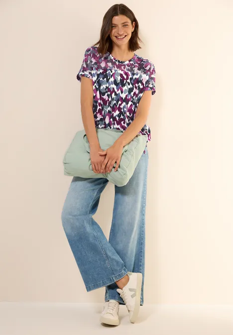 T-Shirt mit Meshdetail vanilla white T-Shirt mit Meshdetail vanilla white