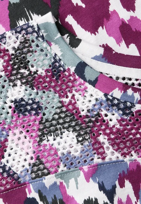 T-Shirt mit Meshdetail vanilla white T-Shirt mit Meshdetail vanilla white