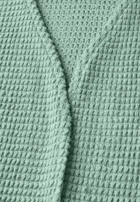 Offene Ajour-Look Jacke matcha green