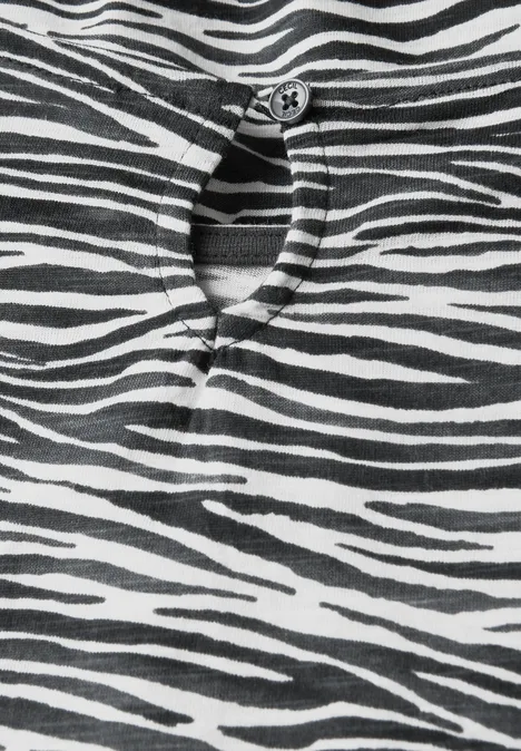 Shirt mit Minimal Print volcanic grey