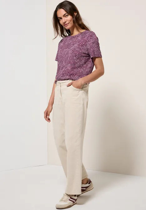 Gemustertes T-Shirt cherry blossom pink